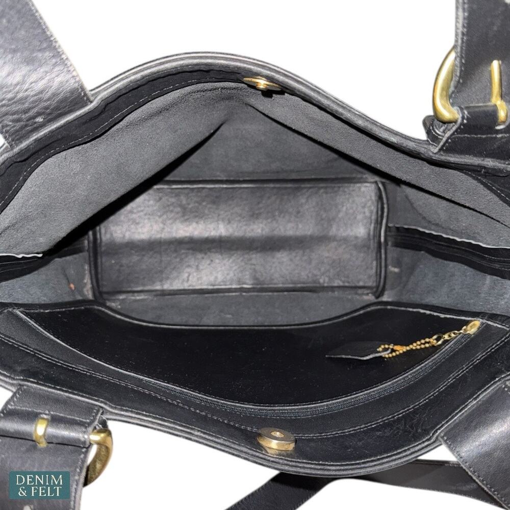 Coach Vintage Soho‎ Lafayette 4140 Black Genuine Leather Tote Shoulder Bag - Picture 7 of 13